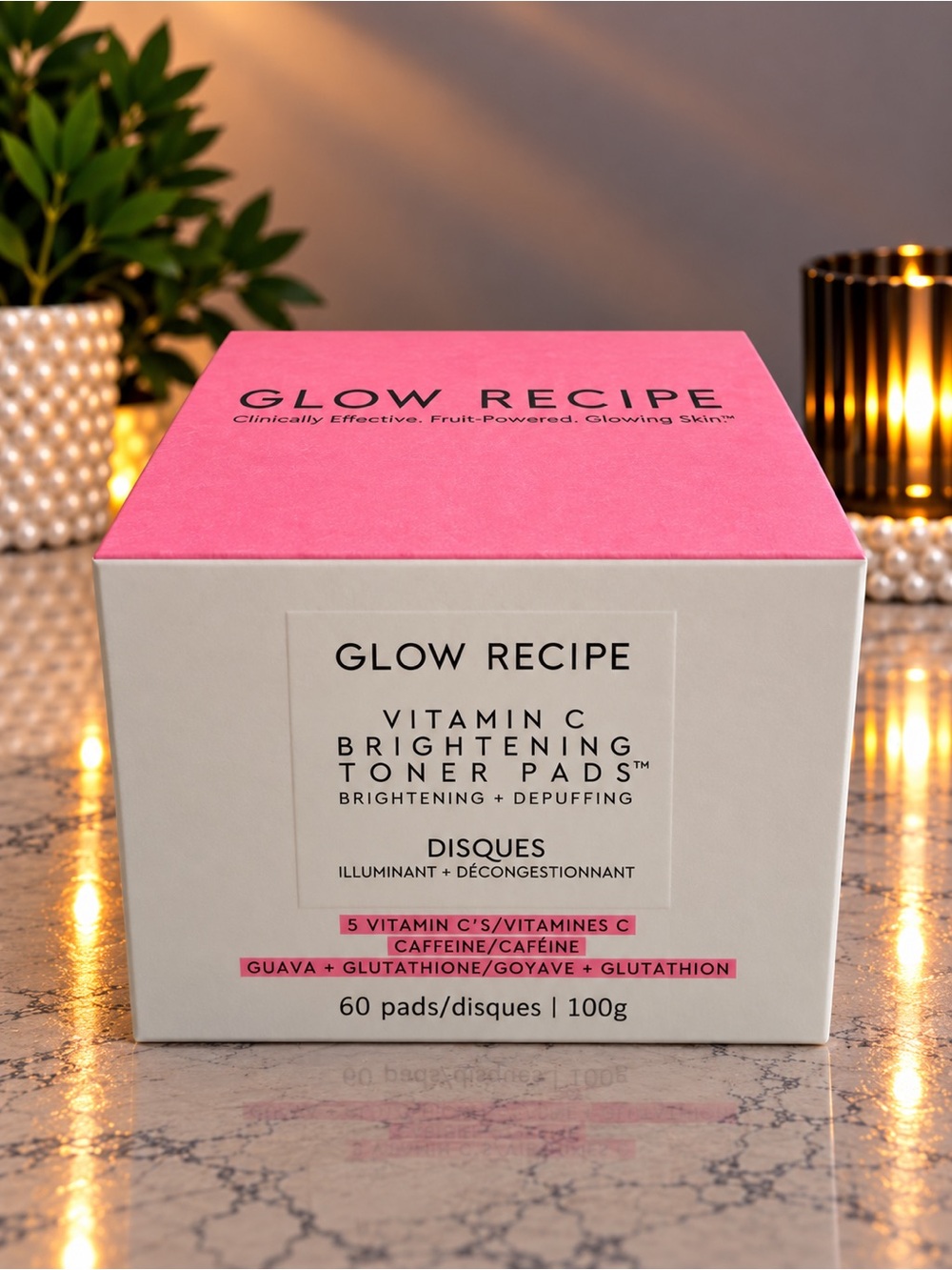 Glow Recipe Vitamin C Brightening Toner Pads – Full Size 60 Count - New